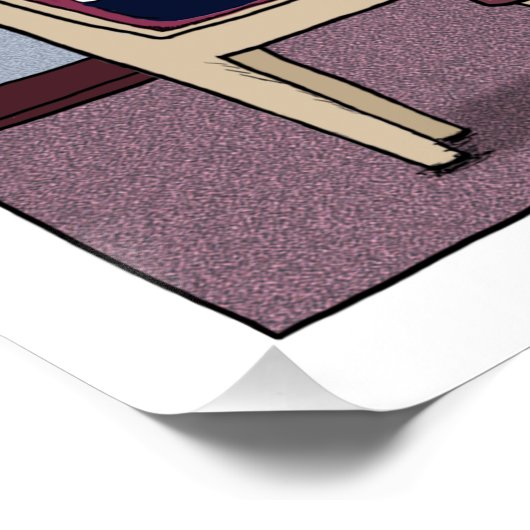 Funny Restaurant Wine Chugger Poster (Ecke)