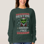 Funny Restharinch Face Ugly Weihnachten Sweatshirt (Vorderseite)