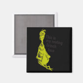 Funny Resting Face Magnet (Vorderseite/Rückseite)