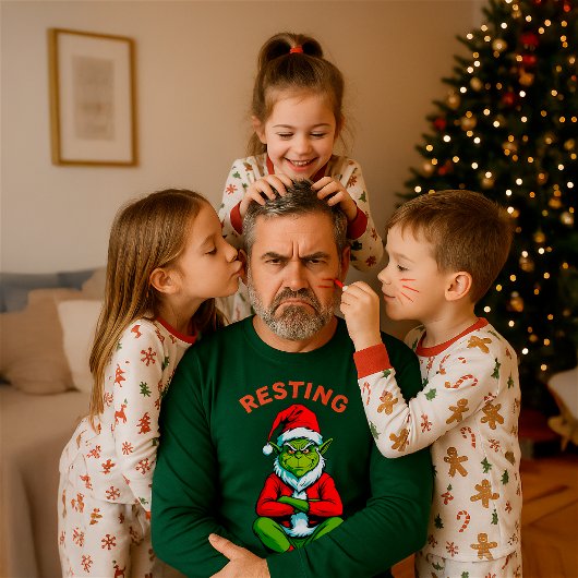 Funny Resting Grinch face Personalized Christmas T-Shirt