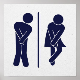 Funny Restroom Sign Poster