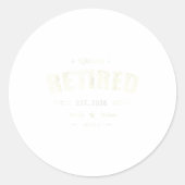 Funny Retired 2026 Not My Problem Anymore Dad Vaca Runder Aufkleber (Vorderseite)