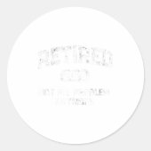 Funny Retired 2026 Not My Problem Anymore Dad Vaca Runder Aufkleber (Vorderseite)