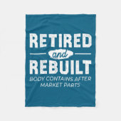 Funny Retired And Rebuilt Bone Hip Knee Surgery  Fleecedecke (Vorderseite)