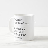 Funny Retired Biology Teacher appreciation Unique Kaffeetasse (Vorderseite Links)