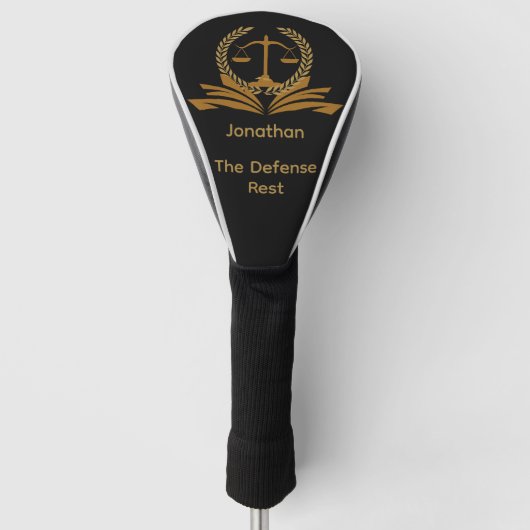 Funny retired defense lawyer  golf headcover (Vorderseite)