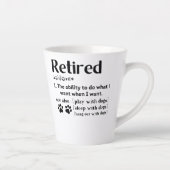Funny Retired definition dog mom dad Paw lovers Milchtasse (Rechts)