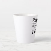 Funny Retired definition dog mom dad Paw lovers Milchtasse (Vorderseite)
