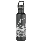 Funny Retired Definition Retirement Plan Cornhole Edelstahlflasche (Vorderseite)
