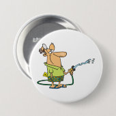 Funny Retired Doctor Gardening Garden Hose Button (Vorne & Hinten)