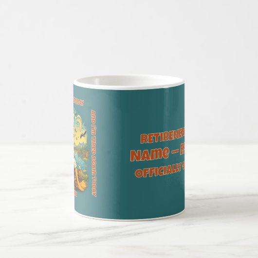 Funny Retired Duck Personalized Retirement Gift Kaffeetasse (Mittel)