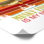 Funny Retired Firefighter New Job Musky Fishing  Poster (Ecke)