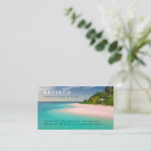 Funny Retired, Island Beach, Profession Gag Visitenkarte (Stehend Vorderseite)