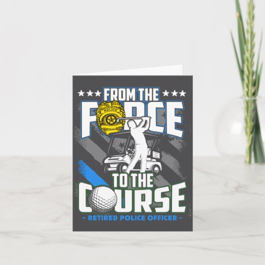 Funny Retired Lice Officer Golf Retirement Gift Karte (Vorderseite)