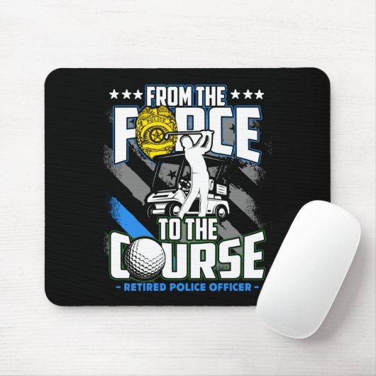 Funny Retired Lice Officer Golf Retirement Gift Mousepad (Mit Mouse)