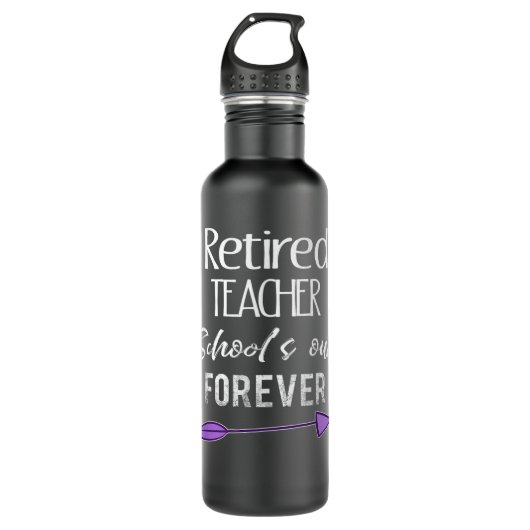 Funny Retired Teacher Gift - Schools out Forever! Edelstahlflasche (Vorderseite)