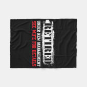 Funny Retired Under New Management See Wife For De Fleecedecke (Vorderseite (Horizontal))