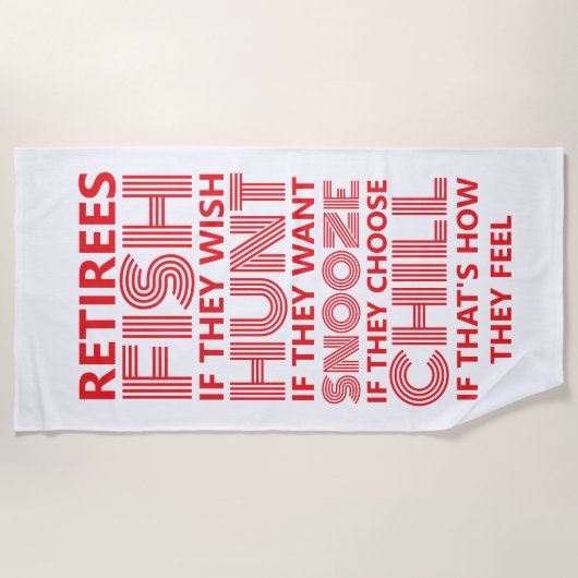 funny retiree strandtuch (Vorderseite)