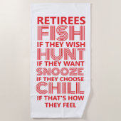 funny retiree strandtuch (Vorderseite)