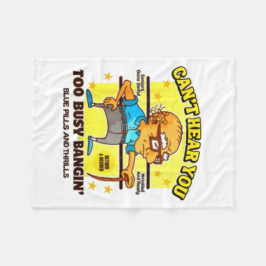 Funny Retirement Bold Inappropriate Funny Gag Gift Fleecedecke (Vorderseite (Horizontal))