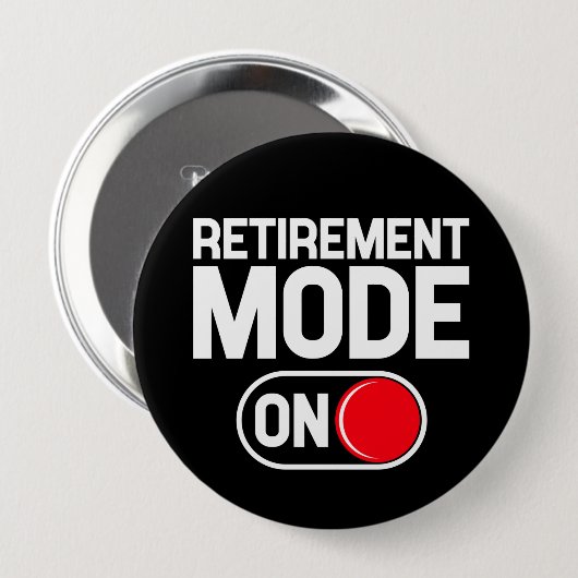 Funny Retirement Button (Vorne & Hinten)