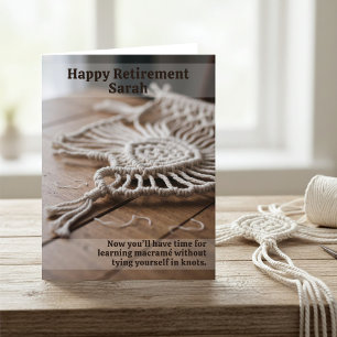 Funny Retirement Card für Macrame Crafters Karte