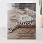 Funny Retirement Card für Macrame Crafters Karte (Vorderseite)