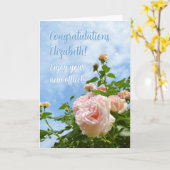 Funny Retirement Card für sie Karte (Gelbe Blume)