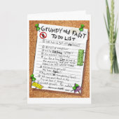Funny Retirement Card - Grumpy Old Furz to do List Karte (Vorderseite)