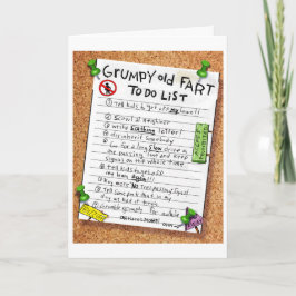 Funny Retirement Card - Grumpy Old Furz to do List Karte