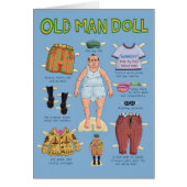 Funny Retirement Card - Man Paper Doll. (Vorne)