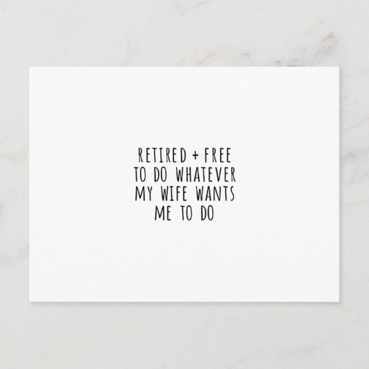 Funny Retirement Card Postkarte (Vorderseite)