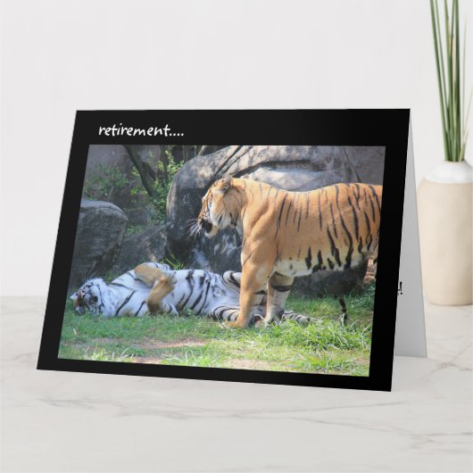 Funny Retirement Card, Schlaftiger Karte (Vorderseite)