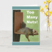 Funny Retirement Card: Zu viele Nuts! Karte (Gelbe Blume)