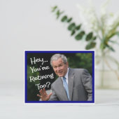 Funny Retirement Cards - Bushs Spaß Postkarte (Stehend Vorderseite)