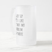 Funny Retirement Coffee Tasse - "Jeder Sip schmeck (Vorderseite Links)