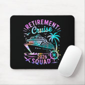 Funny Retirement Cruise 2026 Squad Tie Dye Retired Mousepad (Mit Mouse)