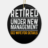 Funny Retirement Design Männer Vater Retiring Part Keramik Ornament (Links)