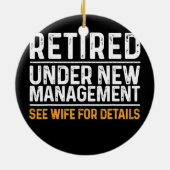 Funny Retirement Design Männer Vater Retiring Part Keramik Ornament (Hinten)