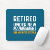 Funny Retirement Design Men Dad Retiring Party Mousepad (Mit Mouse)