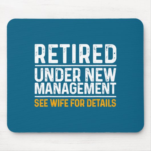 Funny Retirement Design Men Dad Retiring Party Mousepad (Vorne)