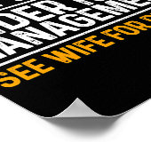 Funny Retirement Design Men Dad Retiring Party  Poster (Ecke)