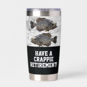 Funny Retirement Fischen Crappie Pun Geschenk Thermobecher (Rückseite)