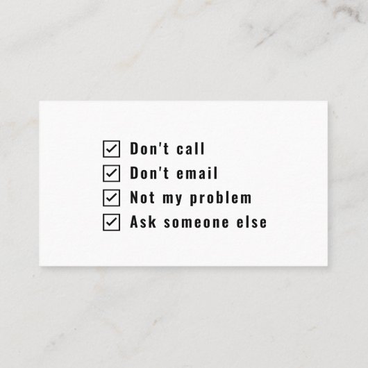 Funny Retirement Gag Joke Remüde Fragte Jemand And Visitenkarte (Rückseite)