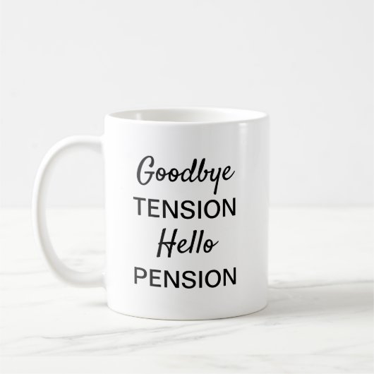 Funny Retirement Geschenk für die Tasse des Arbeit (Links)