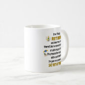  Funny Retirement Geschenk Tasse. Ruhestand Kaffeetasse (VorderseiteRechts)