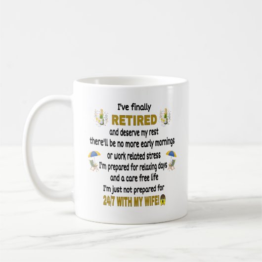  Funny Retirement Geschenk Tasse. Ruhestand Kaffeetasse (Links)