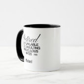 Funny Retirement Geschenk Typografie Kaffee Tasse (Vorderseite Links)