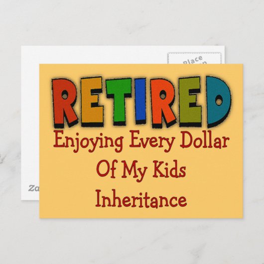 Funny Retirement Geschenke Postkarte (Vorne/Hinten)