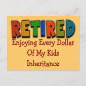Funny Retirement Geschenke Postkarte (Vorderseite)